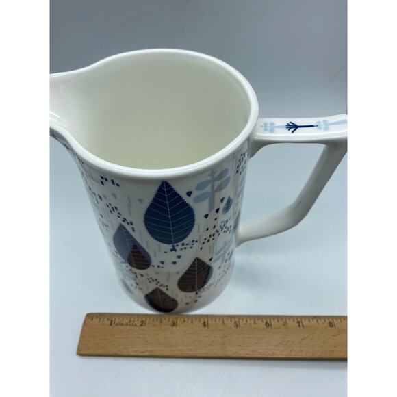 Donna Wilson‎ Sprig Blue White Pitcher 2009 Rare Bone china United Kingdom